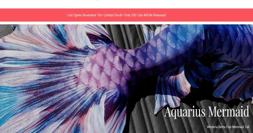 Aquarius Mermaid Tails heißt der neue Shop der früheren Swimtails Designerin Kristie Foster. (Screenshot aquariusmermaid.com)